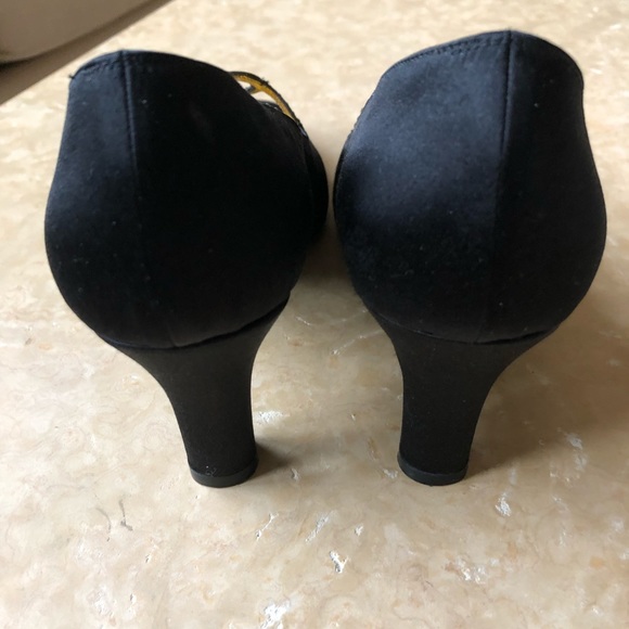 Bruno Magli Couture Heels Satin & Rhinestone - Picture 5 of 8